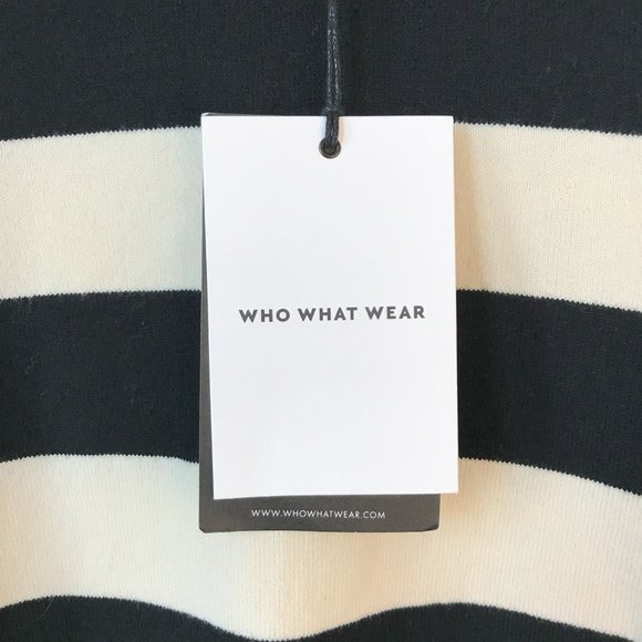 Who What Wear Black and Cream Striped Sweater Women's Size Small - Picture 9 of 12